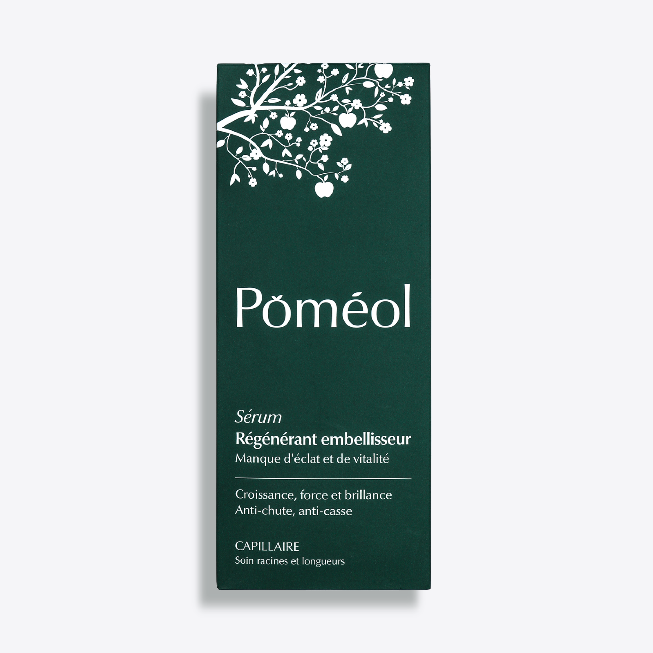 Packaging du sérum pour les cheveux de face