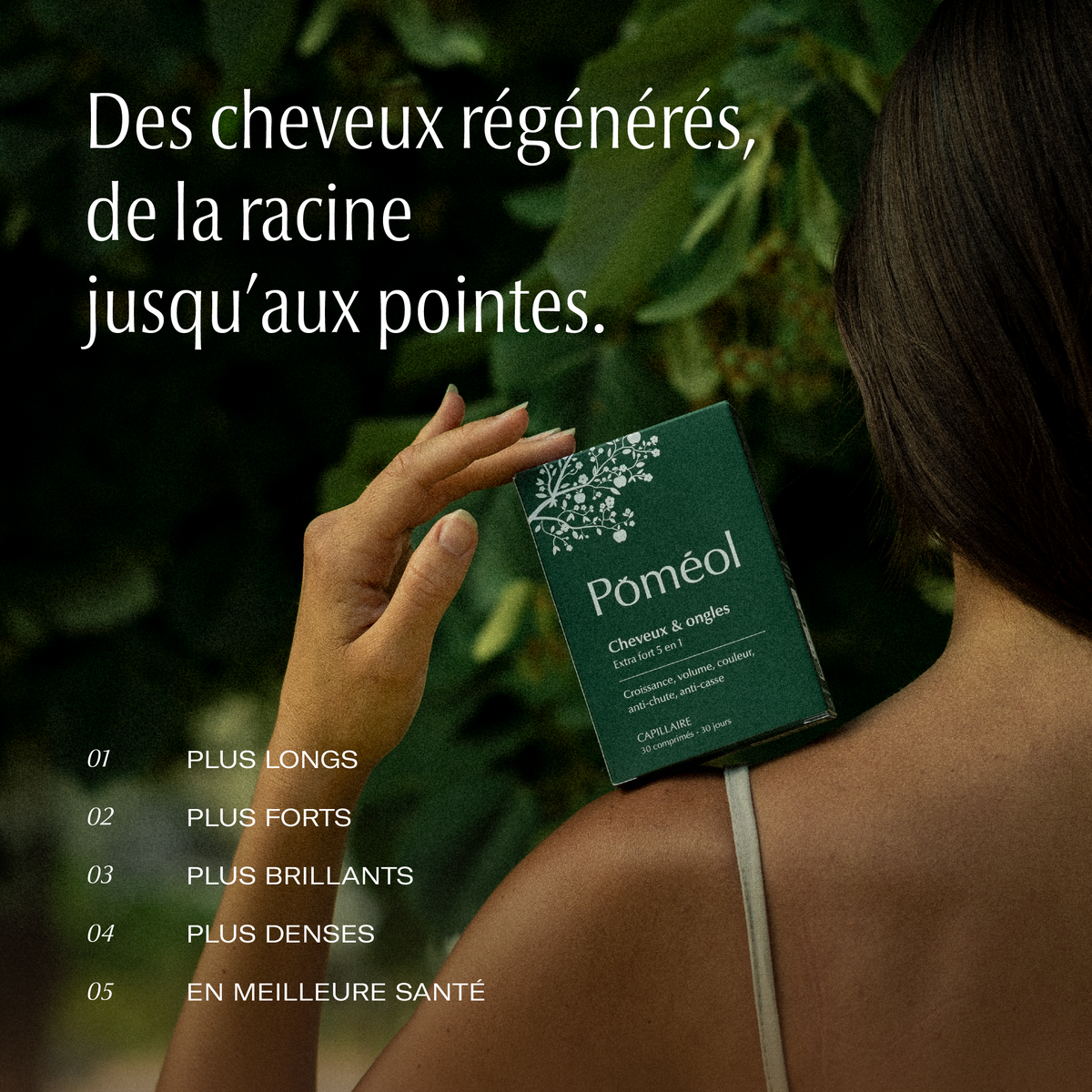 Complément Alimentaire Cheveux - Pousse et Anti-Chute - Poméol
